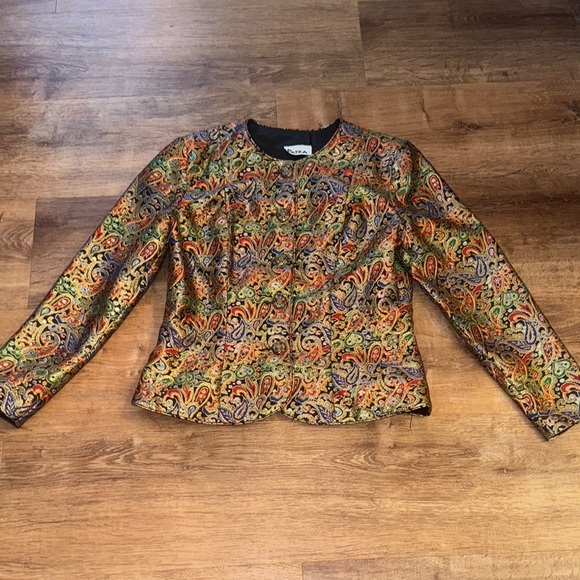 Patra Jackets & Blazers - Patra Multicolor Paisley Blazer